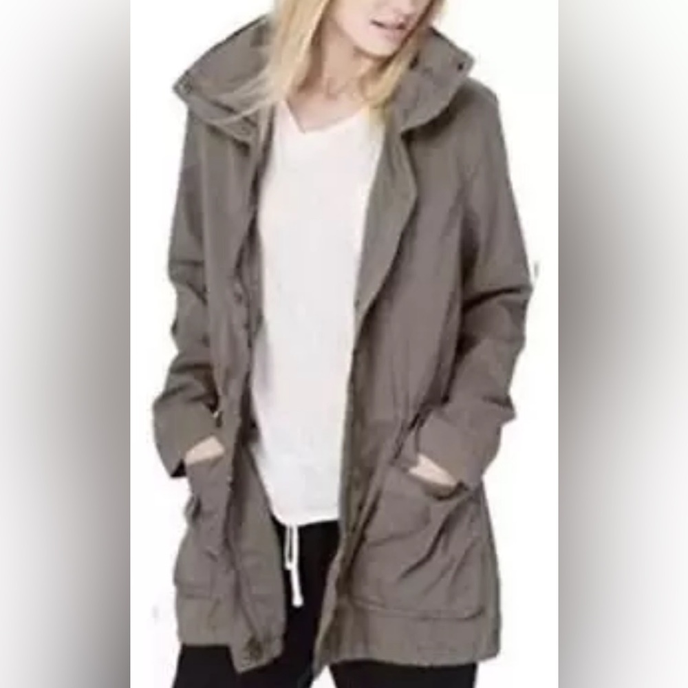 Women’s James Perse Standart Utility Lightweight Hooded Jacket Parka SZ 4